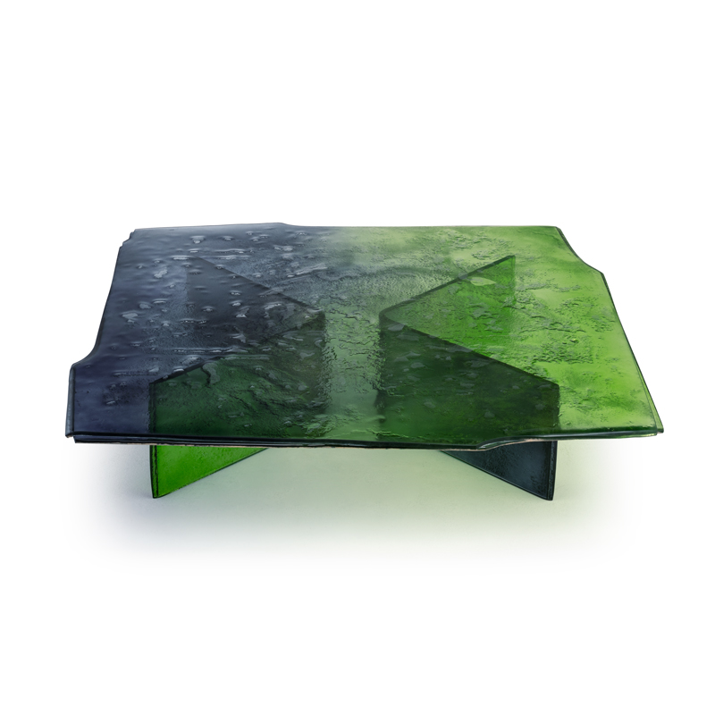 Green glass clearance coffee table